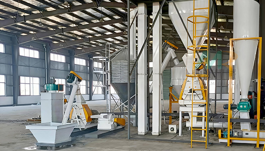 Aquatic feed production line