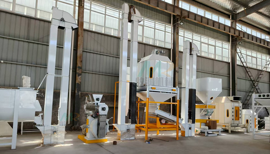 Livestock feed production line