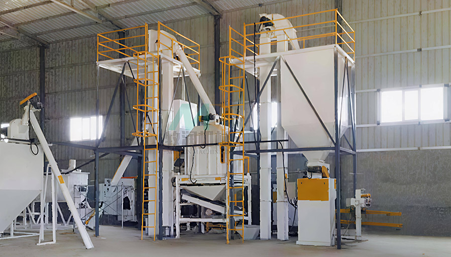 Livestock feed production line
