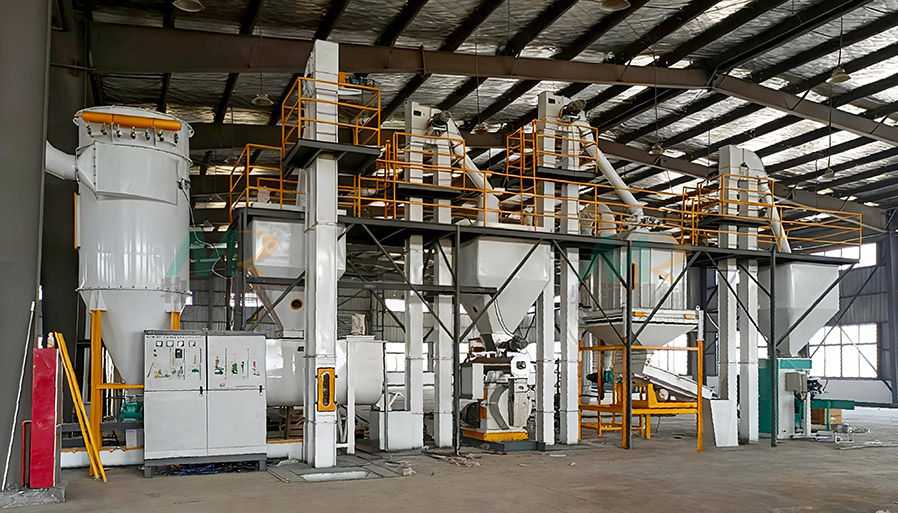 Livestock feed production line