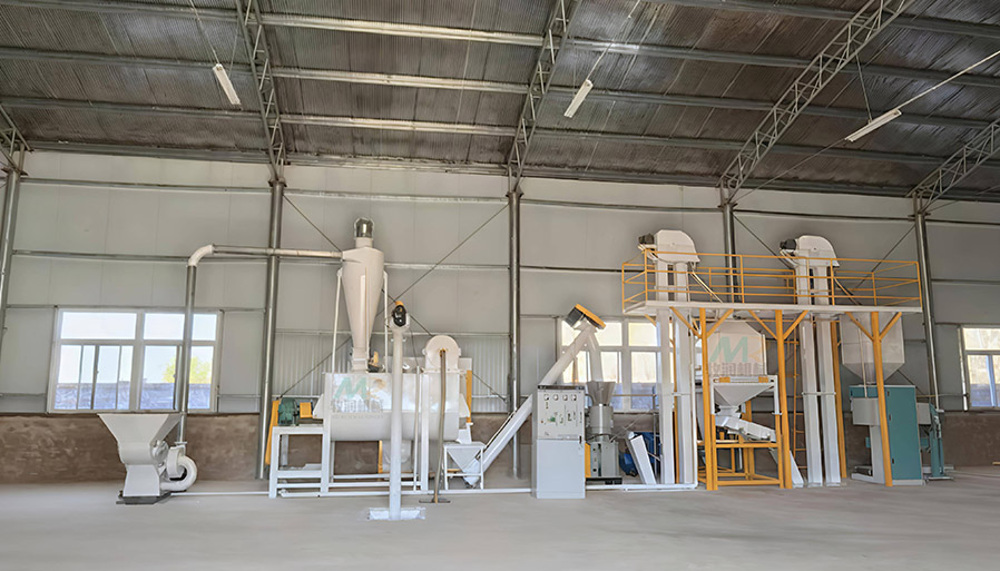 Poultry feed production line